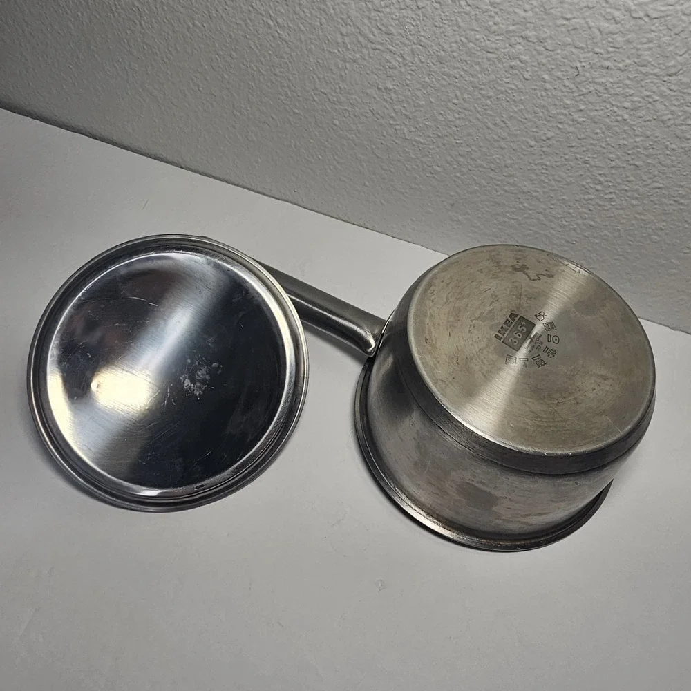 IKEA 365+ Stainless‎ Steel 1 Quart Sauce Pan w/ Lid 1qt 4 Cups 1 Liter Induction